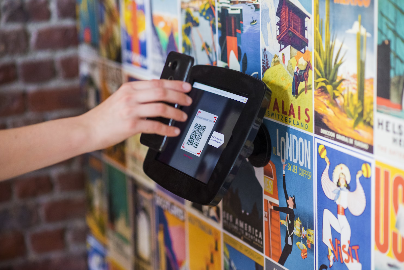Using a QR code to scan into an event.