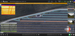 OutdoorNAV web user interface showing camera feeds and inspection route.