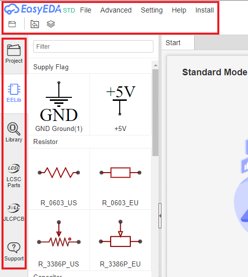 EasyEDA Components